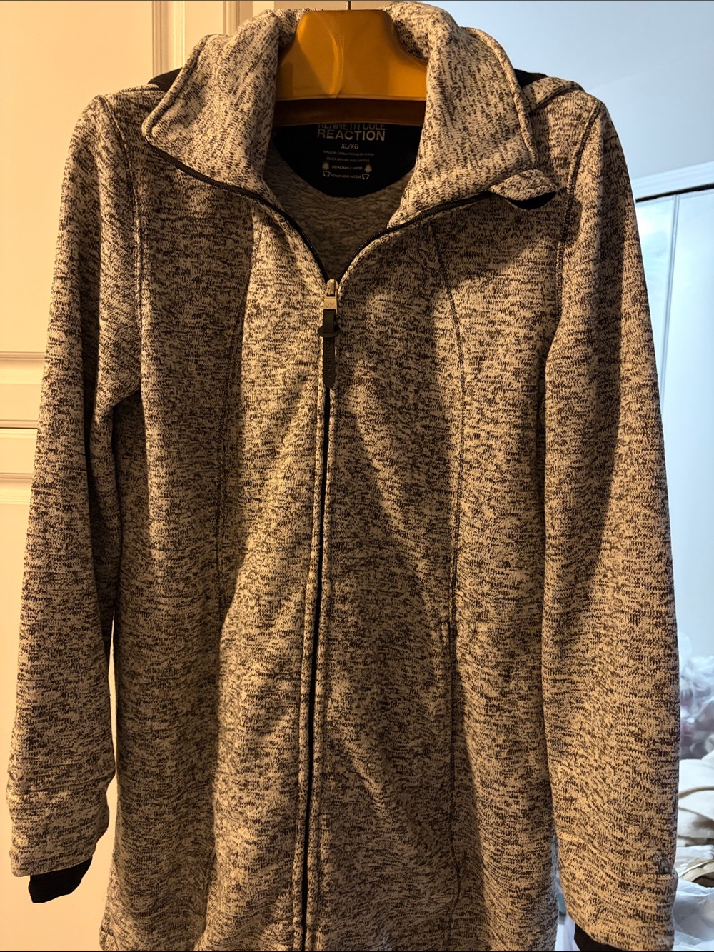 Kenneth Cole Reaction Marled Gray Full-Zip Jacket size xl